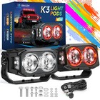 Mictuning 56w Led Light Pods  4-inch Offroad Driving Light Bar Spot Beam Suv Atv