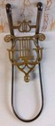 Antique Hearth Fireplace Sliding Brass iron Kettle Stand trivet C1875s