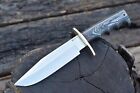 Custom Handmade D2 Steel Bowie Knife 12   Overall With Horizontal Leather Sheath