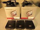 3 New  nos  Palm Tungsten T2 Vintage Pda W leather Cases   Car Chrgrs Palmpilot