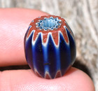 Small Antique Venetian Seven Layer Chevron Italian Drawn Cane Bead African Trade
