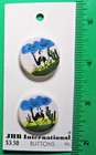  2  Vtg Jhb 1  Cactus Landscape Glazed Ceramic 2-hole Buttons Nos Card Peru-j1