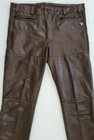 Taurus Drospo Brown Leather Motorcycle Pants Men s Size 38 Heavyweight Vintage