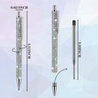 4 Pcs Bling Rhinestone Sparkly Pen For Women Diamond Crystal Glitter Metal Ballp