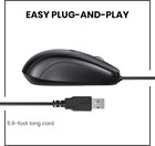 Usb 2 0 Optical Wired Scroll Wheel Mouse  Pc Laptop Notebook Desktop Black Mice