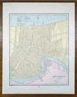 Vintage 1892 New Orleans Louisiana Map 11 x14  Old Antique Original Mardi Gras