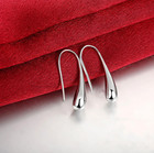 Womens 925 Sterling Silver Elegant Teardrop Charm Fashion Earrings  e18