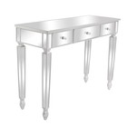 3-drawer Mirrored Makeup Table-mirrored Console Desk Glass Vanity Dressing Table