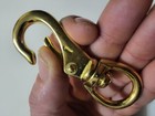 3 3 4  Solid Brass Swivel Snap Hook With 3 4  Eye Corrosion Resistant Wide Mouth