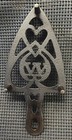 Cast Iron - W And Heart 3 Footed Cathedral Style Sad Flat Iron Stand Trivet