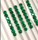 6 Mm Natural Colombian Green Emerald Round Loose Certified Gemstones Lot 15 Pcs