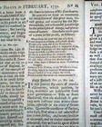 Magician Isaac Fawkes - Jews Judaica   Colony Of Georgia Creation 1731 Magazine