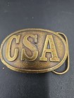 Csa Oval Solid Brass Belt Buckle Made In Usa 