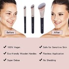 Kabuki Foundation Brushes 3pcs Professional Makeup Brush Set For Setting Powd   
