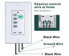 2 Pack - New Universal Ceiling Fan Wall Control 3 Speed Wall Mounted-uc-9050t
