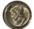 1944 Mercury Dime     Choice Bu     90  Silver