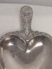 Vintage Victorian Style Silver Plated Floral Heart Candy Trinket Dish Pan Japan
