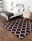 Trellis Collection Area Rug Philadelphia  10  Square Purple ivory  Us