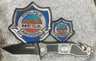 Arizona- Mesa Police Dept-2 Patches awesome Knife Mesa Pd Logo- Great Set To Get