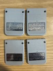 Official Sony Playstation 1 Ps1 Authentic Memory Card Oem Tested - Set Of 4 Lot