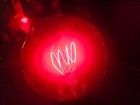 Antique 1920 s  Medical Therapeutic Spiral Filament Balloon Red Light Bulb