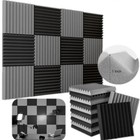 12 x12 x1  Acoustic Foam Sound Absorbing Panels For Home Office Recoding Studio