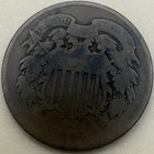1864 Two Cent Piece Large Motto 2c Civil War Era Us Coin