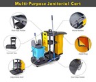 Housekeeping Cart Janitorial Cart With Cover  Vinyl Bag  L 52  X W 22  X H 40 