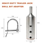 Trailer Jack Drill Adapter  Stainless Steel Jack Integrated Chuck Adapter Bit