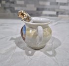 Souvenir China York  Pa Post Office Porcelain Chamber Pot Cup Gold Pig 