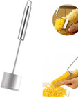 2pc Corn Peeler Stainless Steel Corn Cob Stripping Tool W  Hook Long Handle Corn