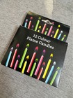 12 Pack Colourful Flame Birthday Candles Party Cake Decorations Uk         