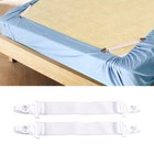 4pcs Garter Style Elastic Bed Sheet Grippers Garter Fastener Straps With