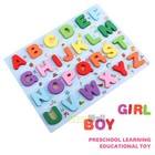 Wooden Board Kids Educational Toy Colourful Abc Alphabet Letter Shapes 3d Puzzle