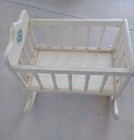 Cabbage Patch Kids Vintage 1980 s Wooden Rocking Cradle Baby Doll Crib