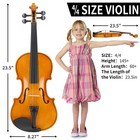 Full Size 4 4 Violin Set For Adults Beginners W hard Case  Shoulder Rest  Bow