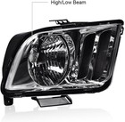 For Ford Mustang 2005-2009 4r3z13008aa Headlights Clear Lens Amber Left Right