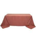 90x132  Terracotta Premium Rectangle Polyester Tablecloth Catering Linens Home