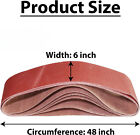 6 X 48 Inch Sanding Belts 40-400 Grits Aluminum Oxide Sander Paper For Metal