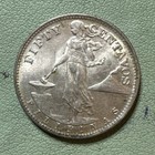 1945 S Philippine 50 Centavos World Silver Coin  750 Nice Luster