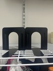 Metal Bookends  Black  Set Of 2