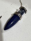 Lapis Lazuli Crystal Pendulum Moon   Star Charms Divination Dowsing Reiki