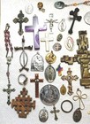 Vintage To New Catholic Religious Lot Rosary Chaplet  Cross Crucifix Medal Jesus