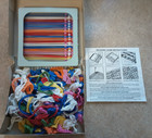 Vintage Weaving Loom Set Pot Holder Metal Loom Hook Nylon Loops Made In Usa Box