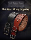 Cool Spiked Studded Genuine Leather Pet Dog Collar Heavy Duty For Dogs S M L Xl
