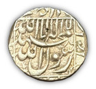 Mughal Empire Shahjahan Silver 1 2 Rupee  Surat Mint  High Grade