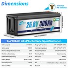 24v 300ah Lifepo4 Lithium Battery 7680wh 200a Bms 4p2s 6000 Cycle 24v For Rv