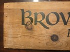 1940s Wood Wine Crate End Panel Advertising Sign Browne Vintners Co Nyc 26 5 x6 