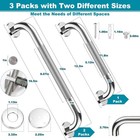 3 Pack Grab Bars For Bathtubs And Showers  16-inch And 12-inch Anti-slip