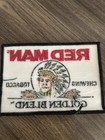 Vtg Embroidered Advertising Patch For Red Man Chewing Tobacco     Golden Blend 